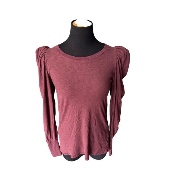 Nation LTD Romy Long Puff Sleeve in Garnet Burgundy Dark Romantic Small - Picture 5 of 9